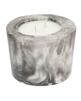 Large round concrete candle