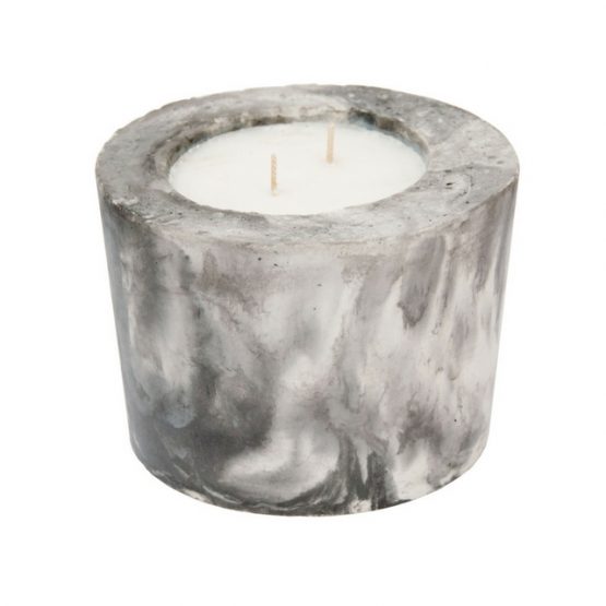 Large round concrete candle