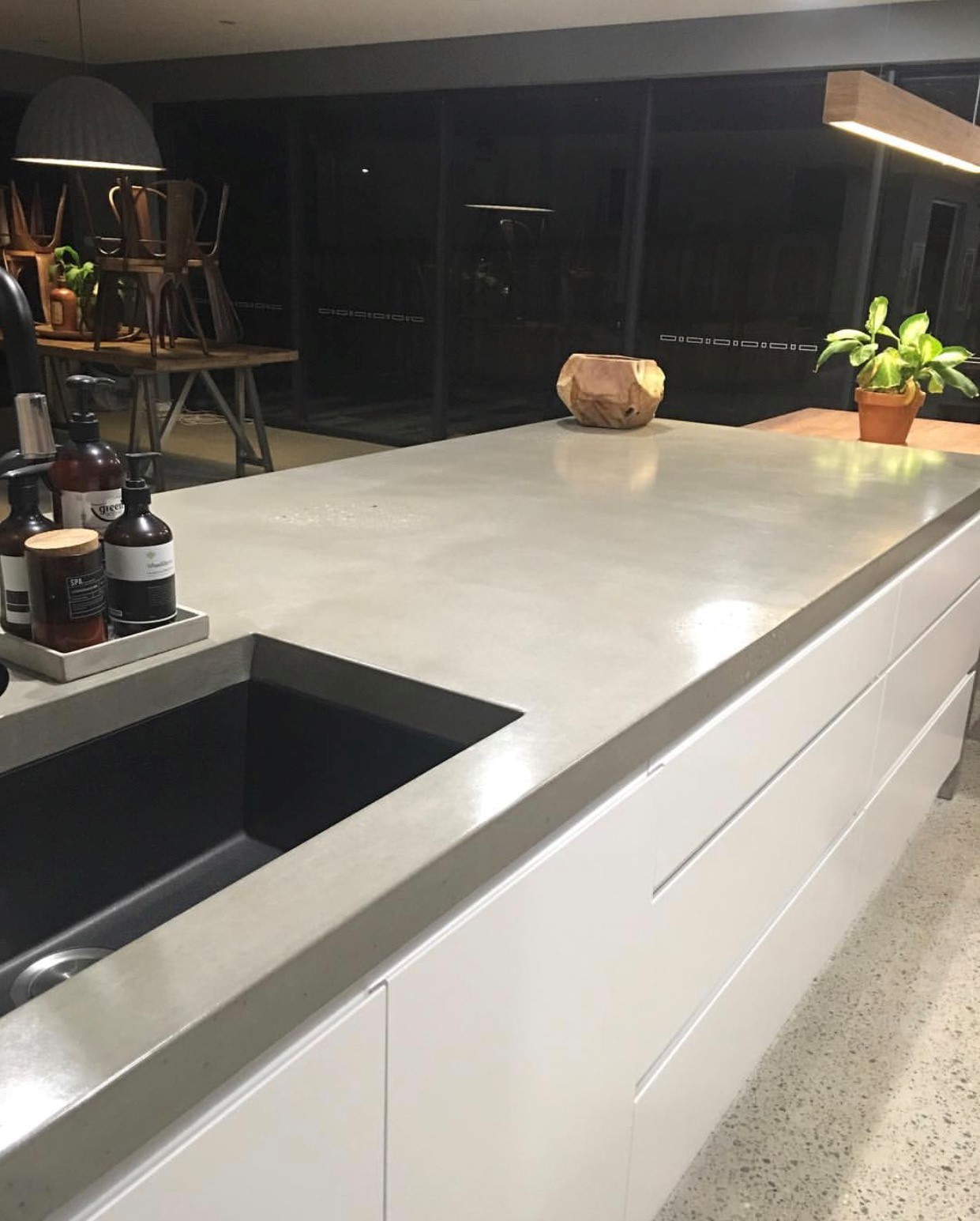 Concreate island concrete benchtop