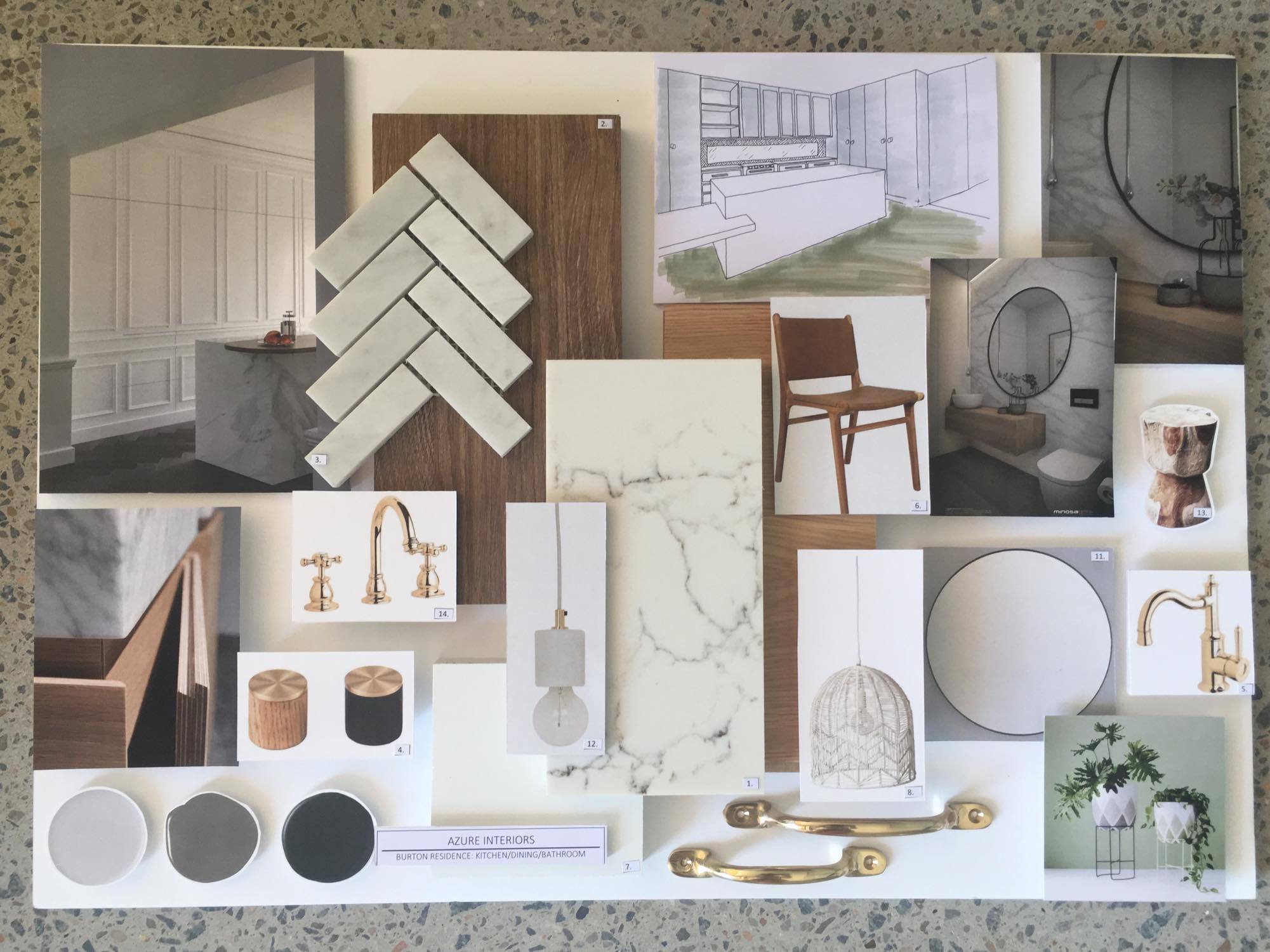 Azure Interiors design board