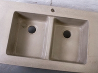 concrete integrated sink